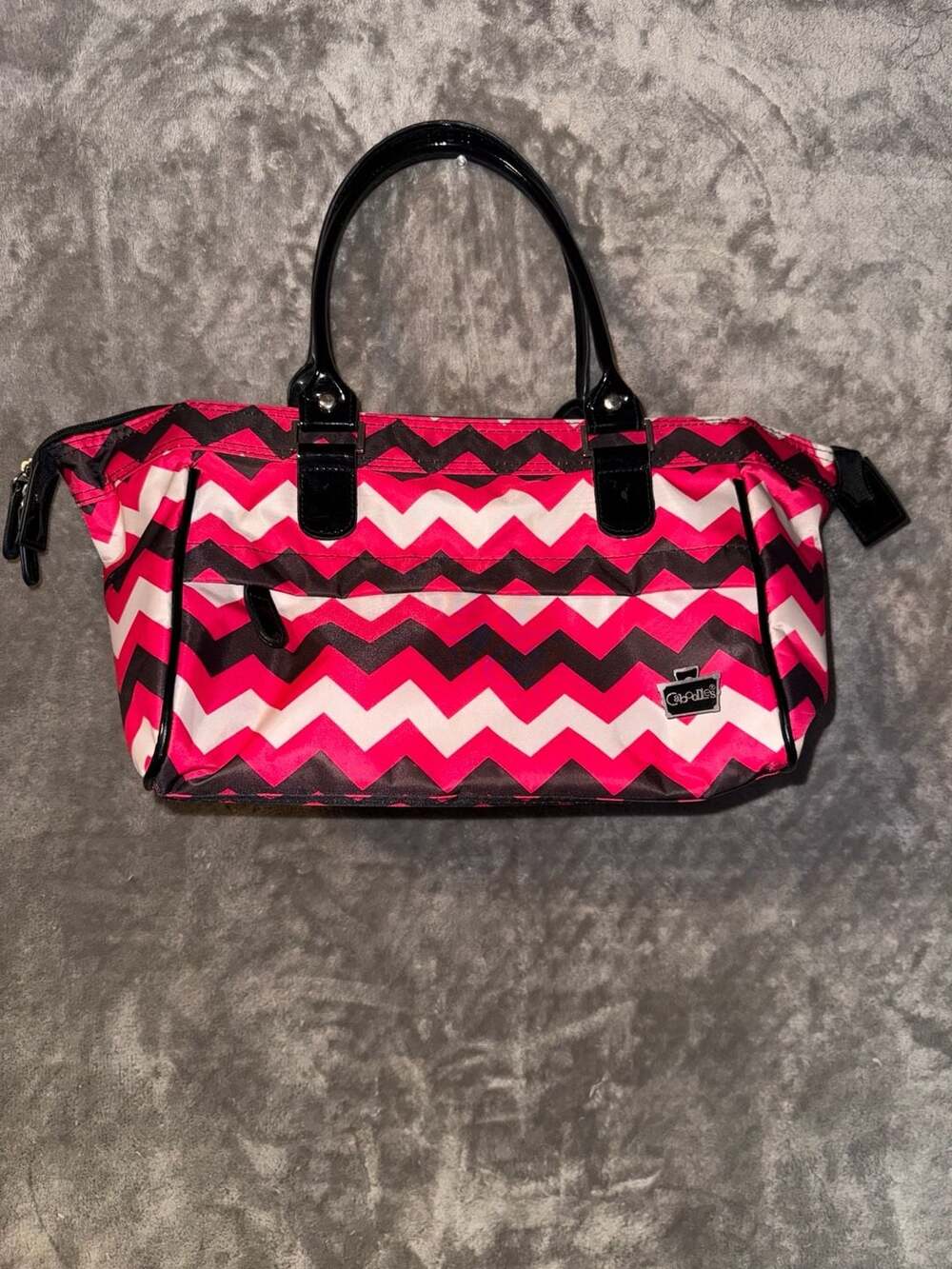 Caboodles Chevron Print Cosmetic Travel Tote Bag